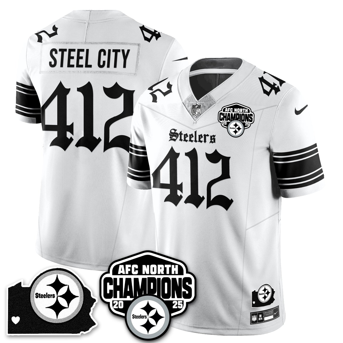 PIT Gothic AFC North Division Champions Vapor Limited Jersey - All Stitched