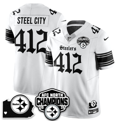 PIT Gothic AFC North Division Champions Vapor Limited Jersey - All Stitched