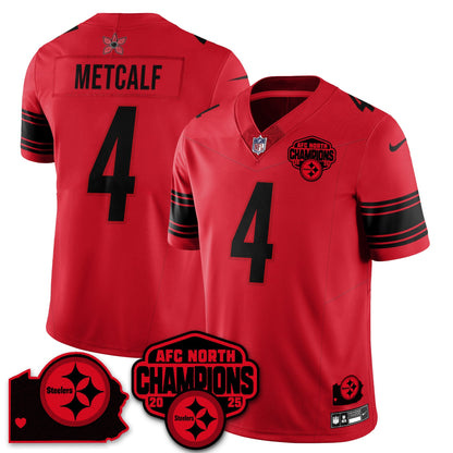 PIT Stranger Things AFC North Division Champions Vapor Limited Jersey - All Stitched