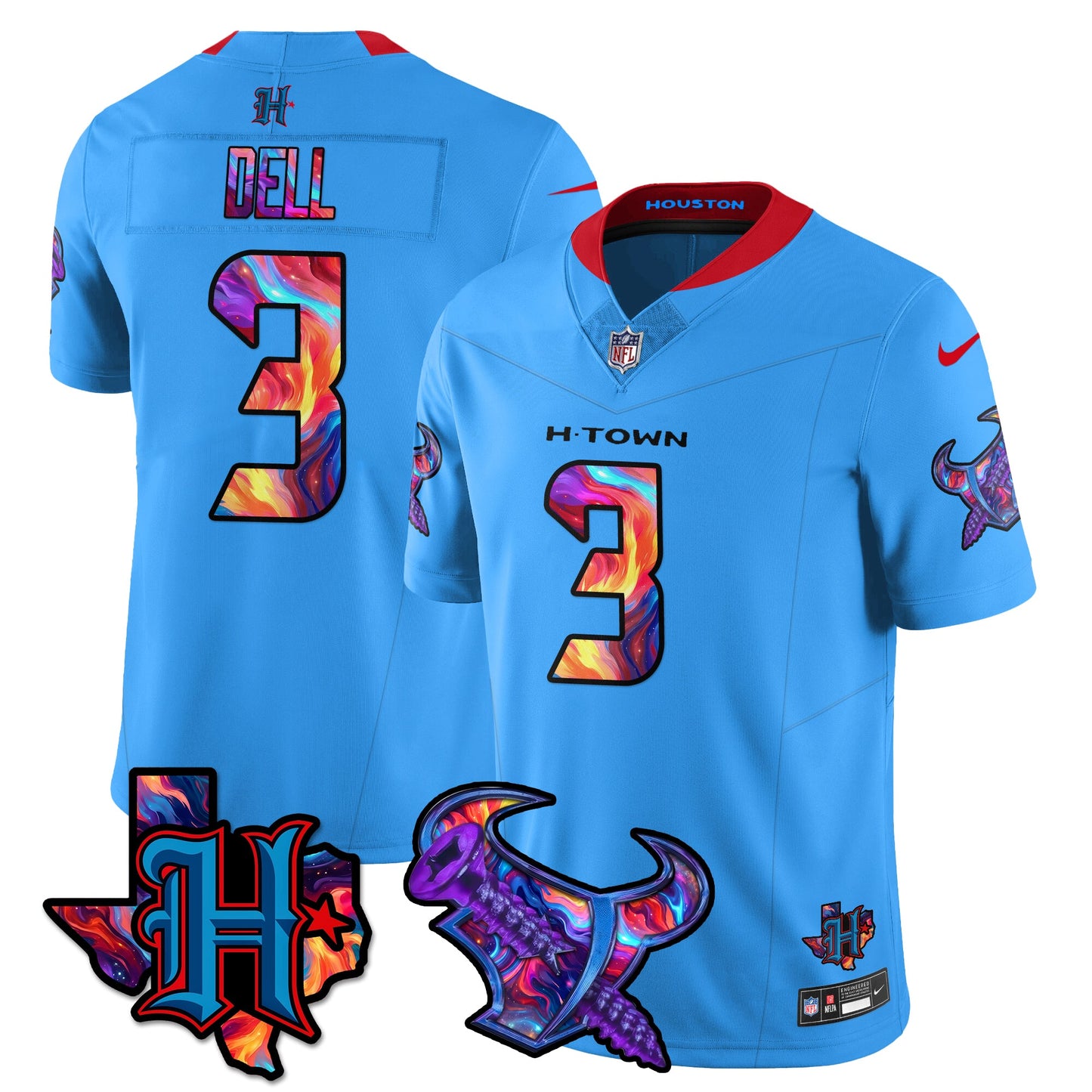 HOU Special Vapor Limited Jersey - All Stitched