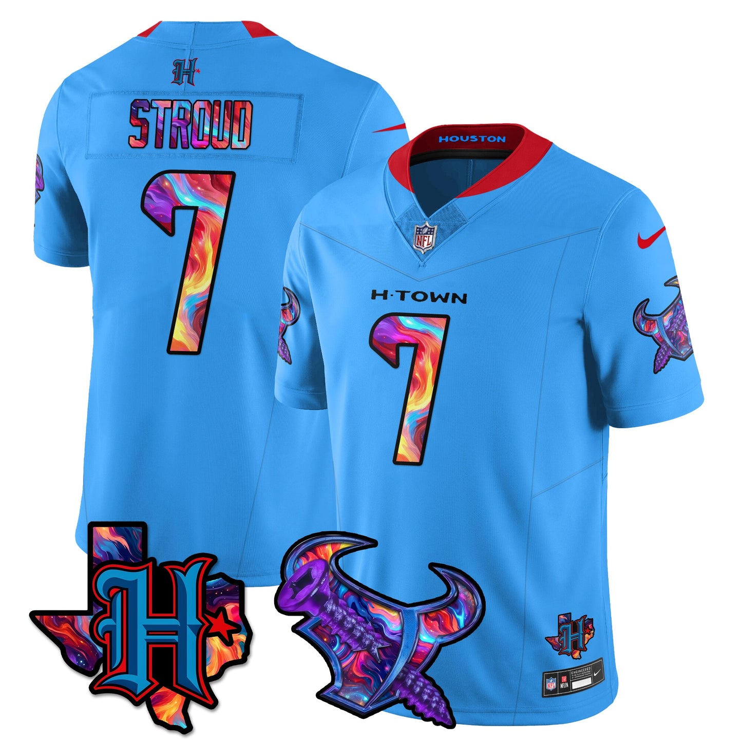 HOU Special Vapor Limited Jersey - All Stitched