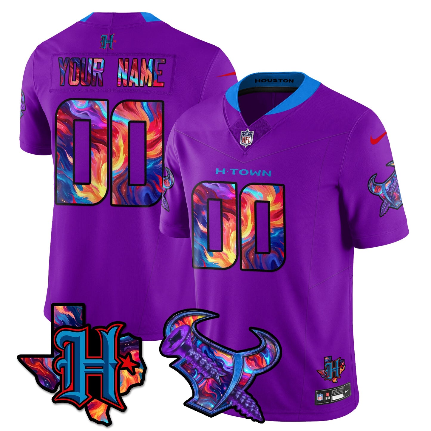 HOU Special Vapor Limited Jersey - All Stitched