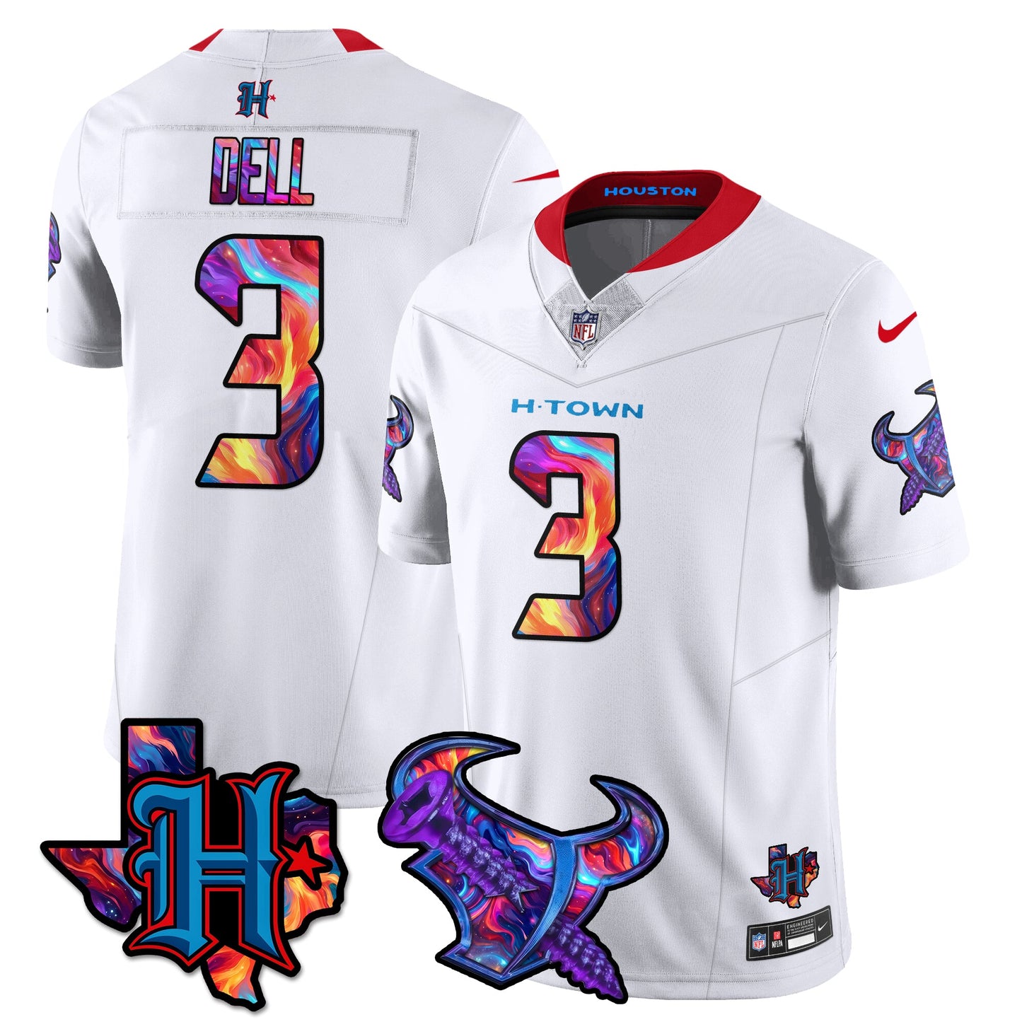 HOU Special Vapor Limited Jersey - All Stitched