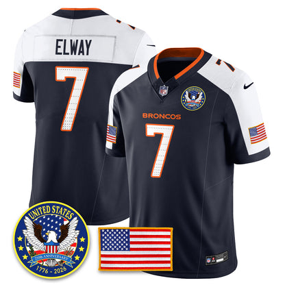 DEN "United States 250th Anniversary Patch" Vapor Limited Jersey - All Stitched