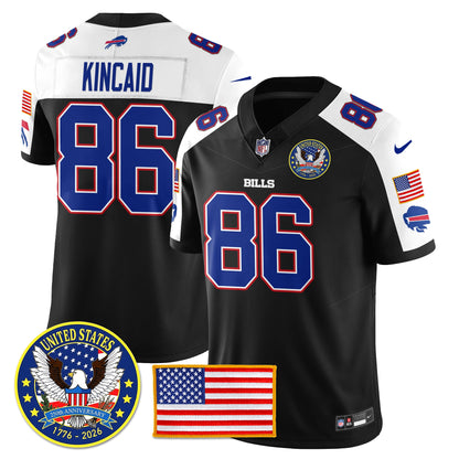 BUF "United States 250th Anniversary Patch" Vapor Limited Jersey - All Stitched