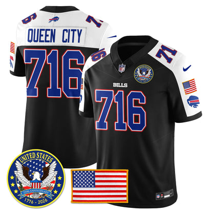 BUF "United States 250th Anniversary Patch" Vapor Limited Jersey - All Stitched