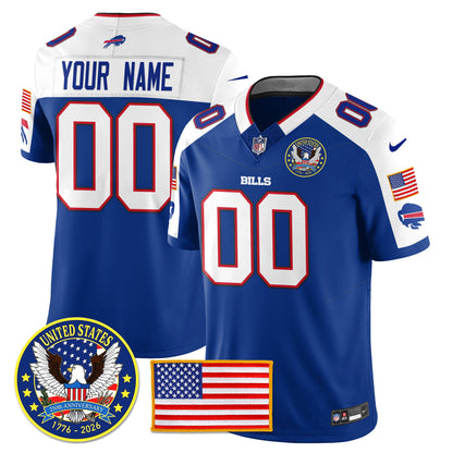 Custom BUF "United States 250th Anniversary Patch" Vapor Limited Jersey - All Stitched