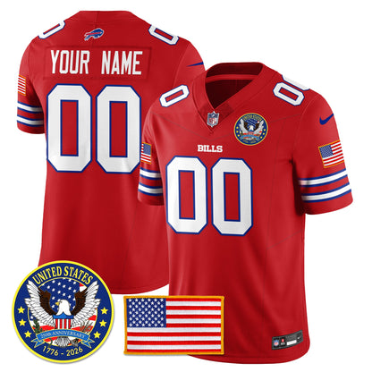 Custom BUF "United States 250th Anniversary Patch" Vapor Limited Jersey - All Stitched