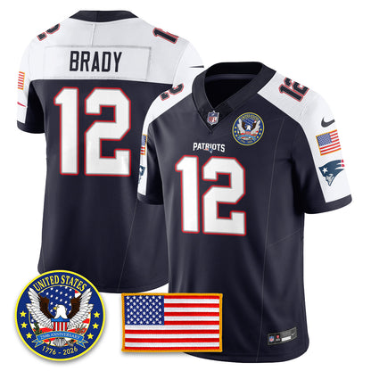 NE "United States 250th Anniversary Patch" Vapor Limited Jersey - All Stitched