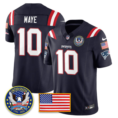 NE "United States 250th Anniversary Patch" Vapor Limited Jersey - All Stitched