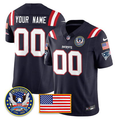 NE "United States 250th Anniversary Patch" Vapor Limited Jersey - All Stitched