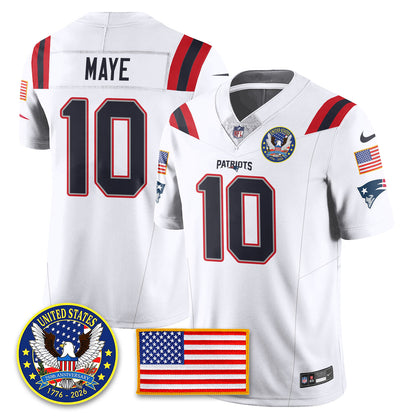NE "United States 250th Anniversary Patch" Vapor Limited Jersey - All Stitched