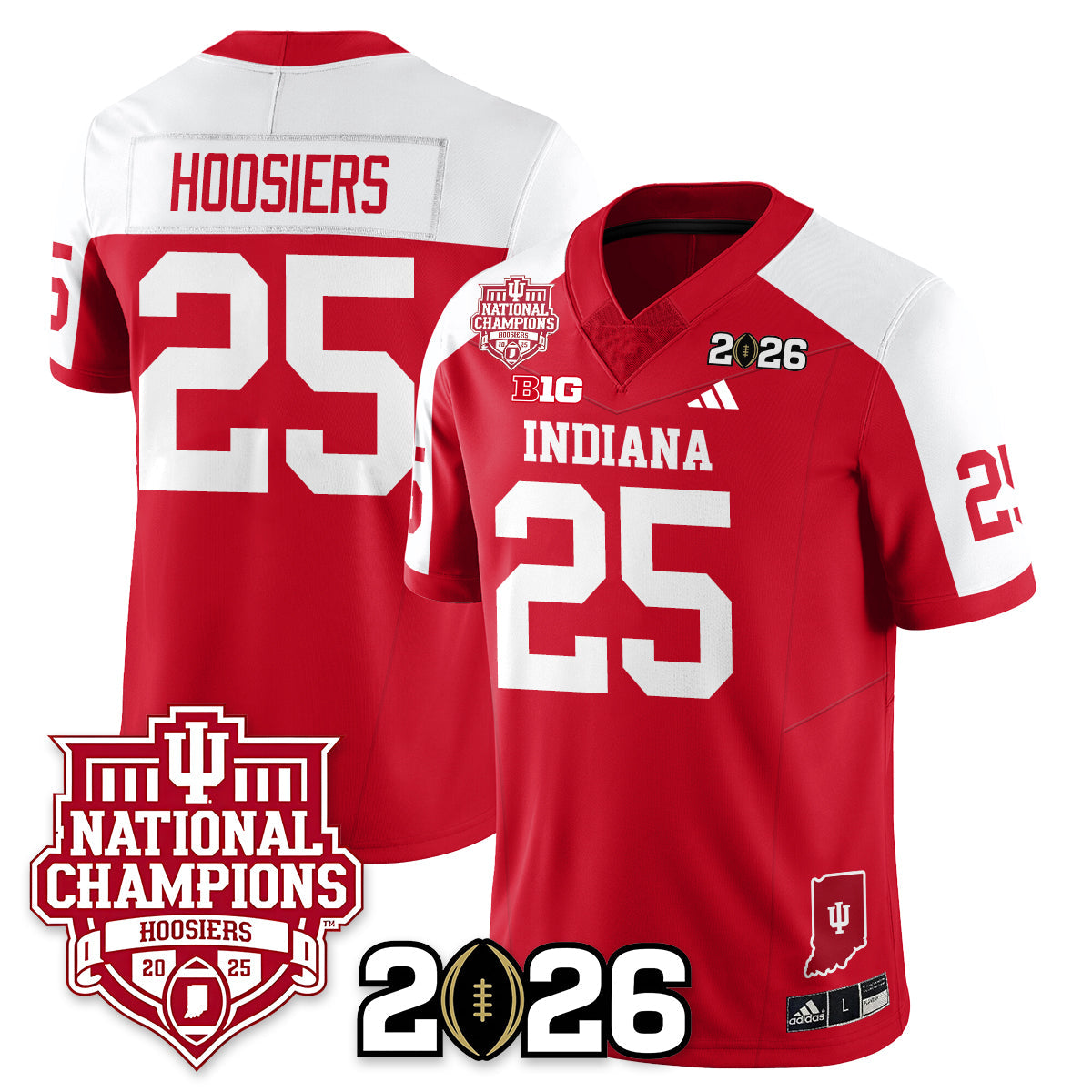 Indiana H Vapor Limited Football Jersey - 2025 National Champions - All Stitched