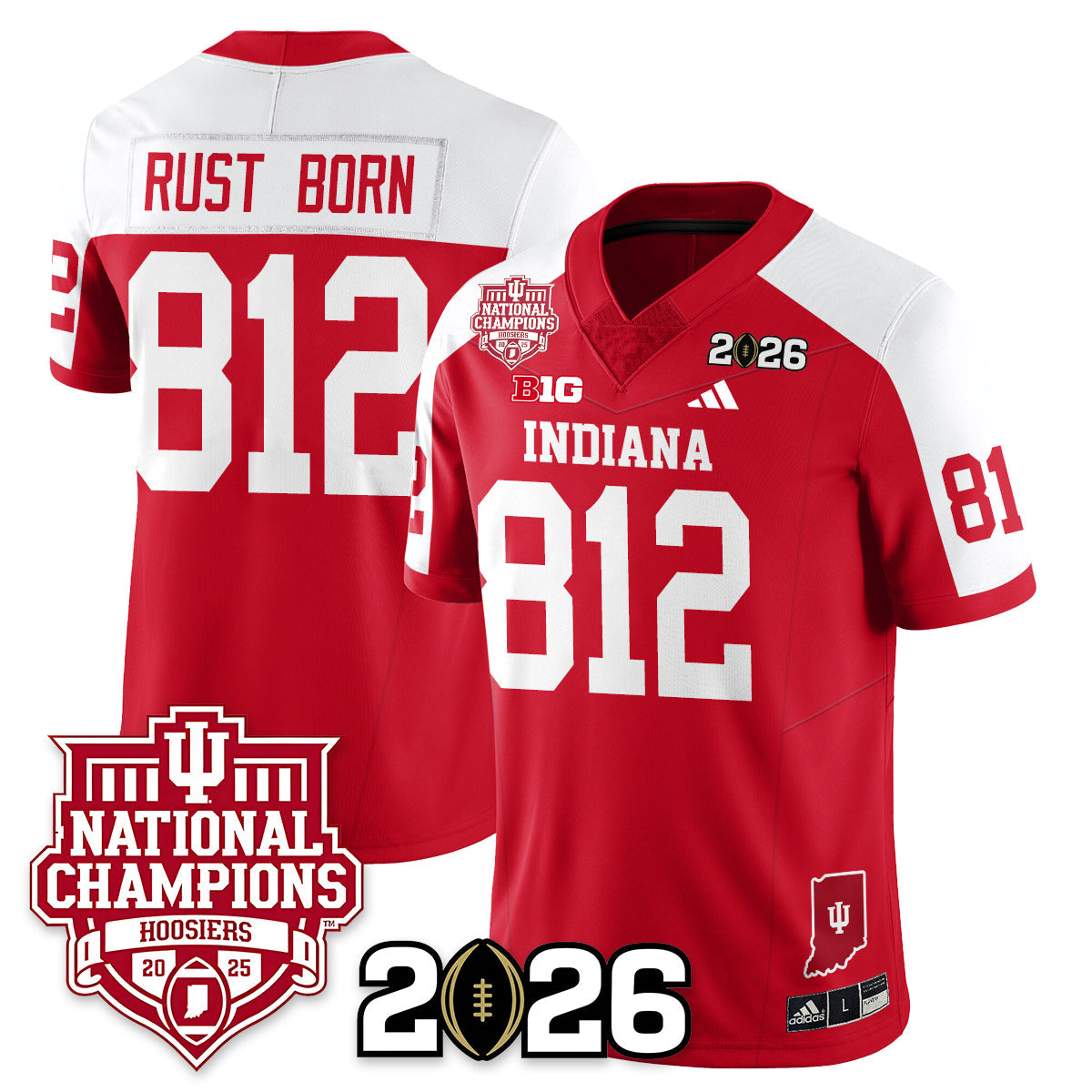 Indiana H Vapor Limited Football Jersey - 2025 National Champions - All Stitched