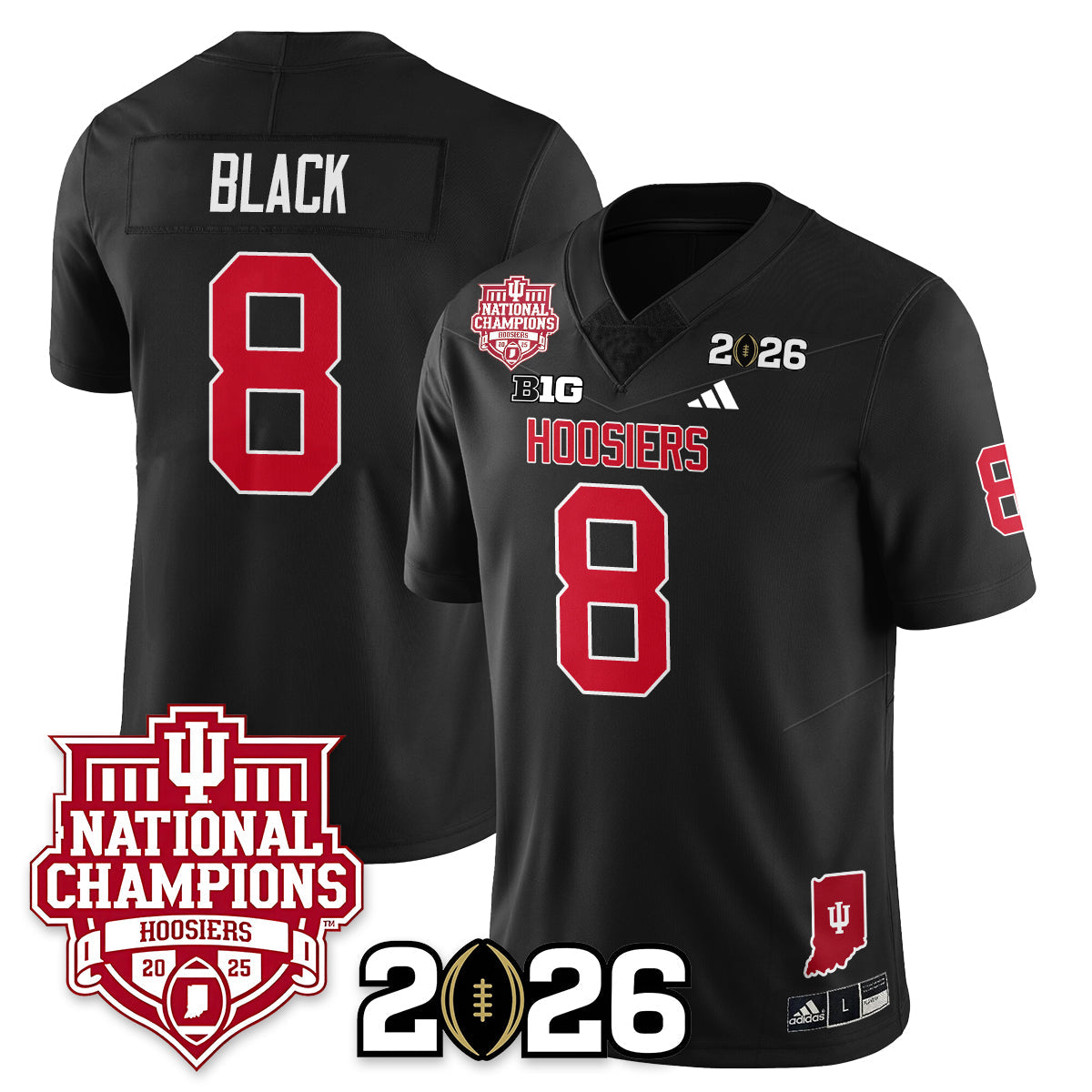 Indiana H Vapor Limited Football Jersey - 2025 National Champions - All Stitched
