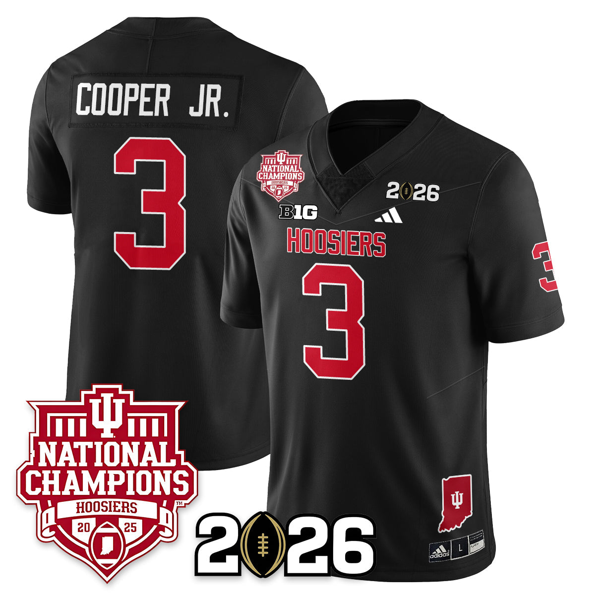 Indiana H Vapor Limited Football Jersey - 2025 National Champions - All Stitched