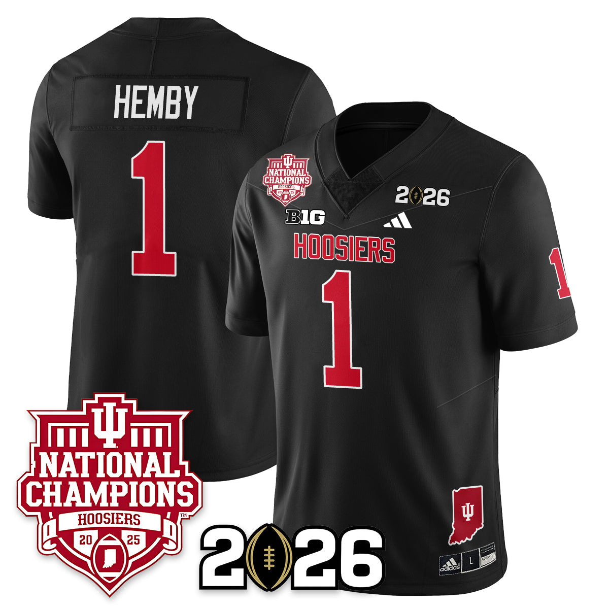 Indiana H Vapor Limited Football Jersey - 2025 National Champions - All Stitched