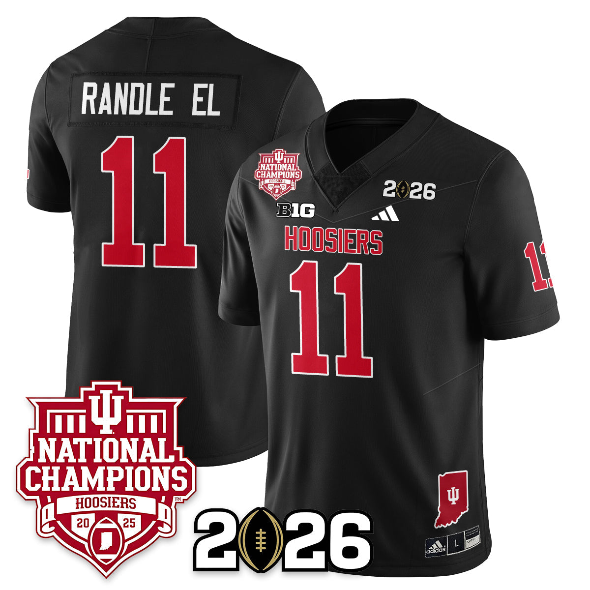 Indiana H Vapor Limited Football Jersey - 2025 National Champions - All Stitched