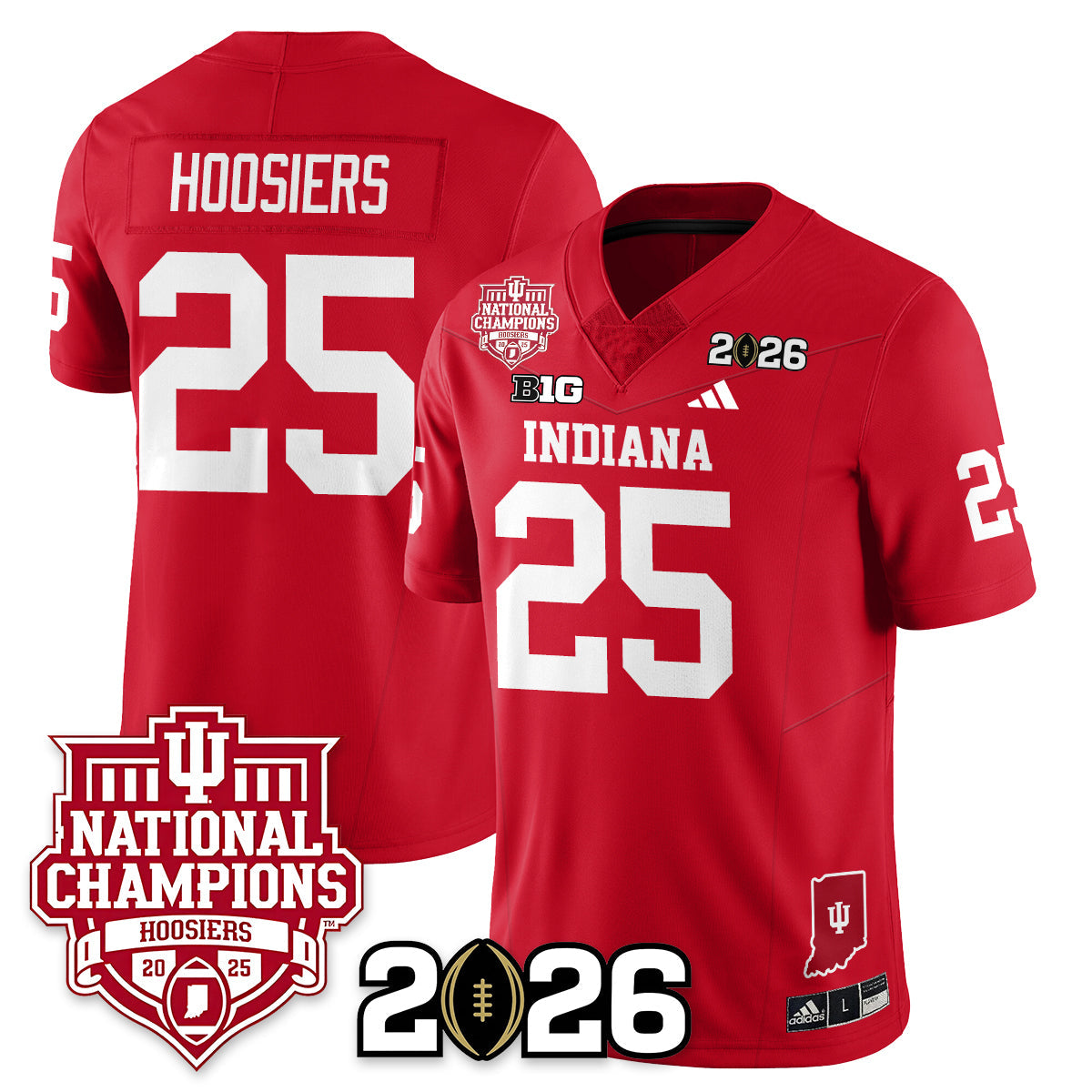 Indiana H Vapor Limited Football Jersey - 2025 National Champions - All Stitched