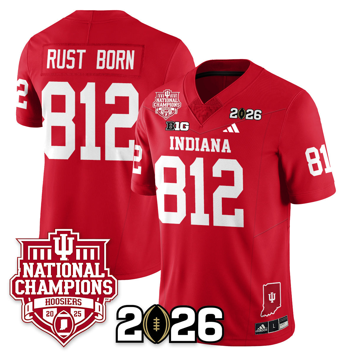 Indiana H Vapor Limited Football Jersey - 2025 National Champions - All Stitched
