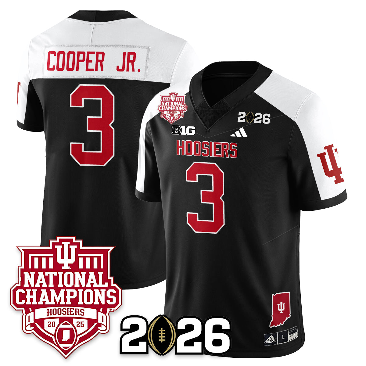 Indiana H Vapor Limited Football Jersey - 2025 National Champions - All Stitched