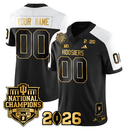 Indiana H Vapor Limited Football Gold Custom Jersey - 2025 National Champions - All Stitched