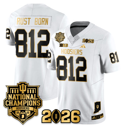 Indiana H Vapor Limited Football Gold Jersey - 2025 National Champions - All Stitched
