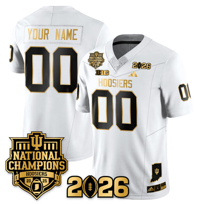 Indiana H Vapor Limited Football Gold Custom Jersey - 2025 National Champions - All Stitched