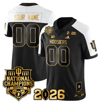 Indiana H Vapor Limited Football Gold Custom Jersey - 2025 National Champions - All Stitched