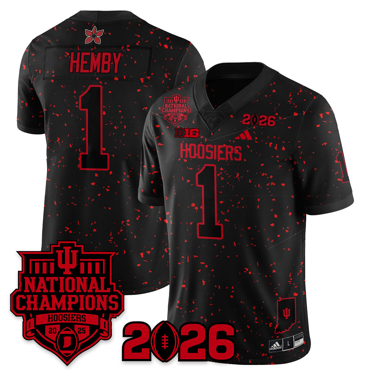 Indiana H Stranger Things Vapor Limited Football Jersey - 2025 National Champions - All Stitched
