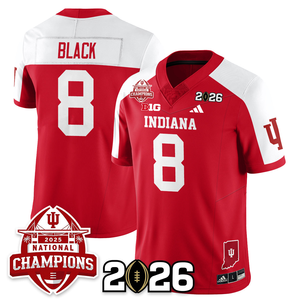 Indiana H Vapor Limited Football Jersey V2 - 2025 National Champions - All Stitched