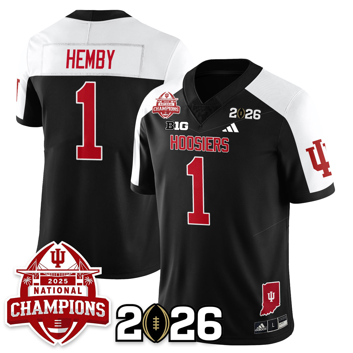 Indiana H Vapor Limited Football Jersey V2 - 2025 National Champions - All Stitched