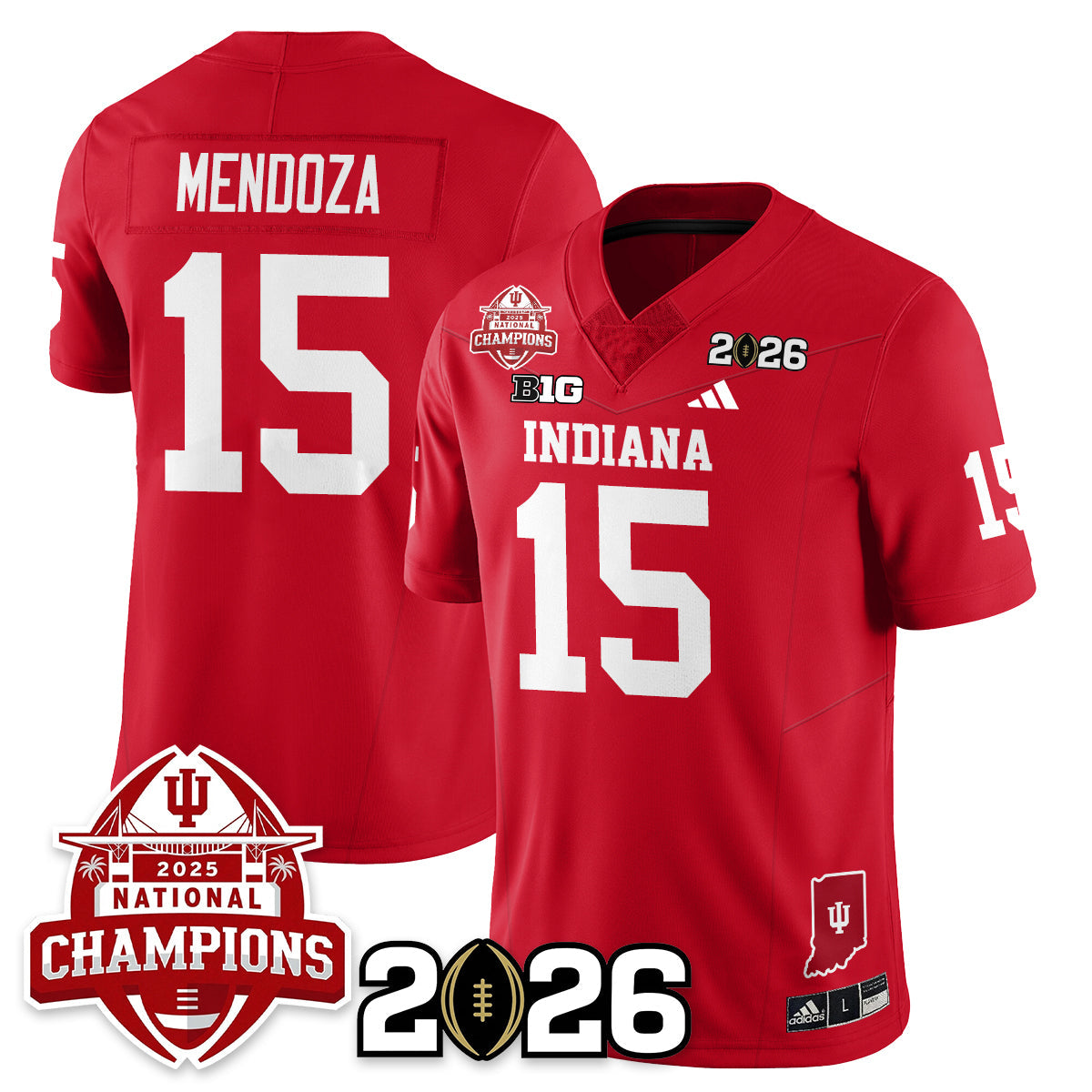 Indiana H Vapor Limited Football Jersey V2 - 2025 National Champions - All Stitched