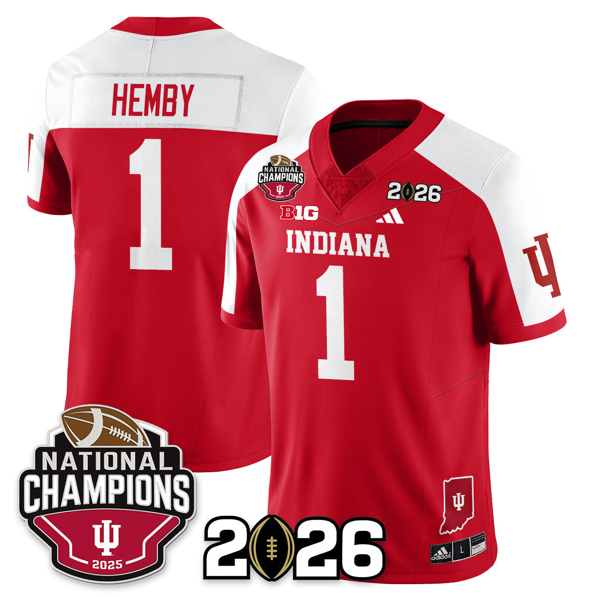 Indiana H Vapor Limited Football Jersey V3 - 2025 National Champions - All Stitched