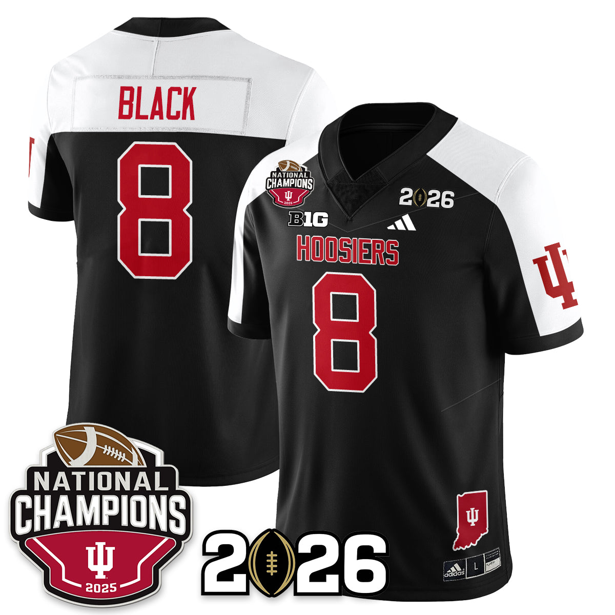 Indiana H Vapor Limited Football Jersey V3 - 2025 National Champions - All Stitched