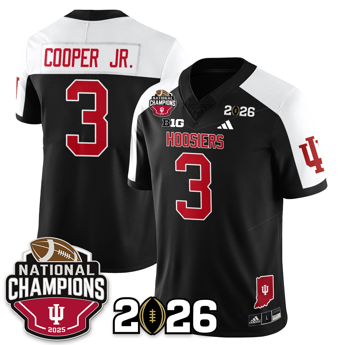 Indiana H Vapor Limited Football Jersey V3 - 2025 National Champions - All Stitched