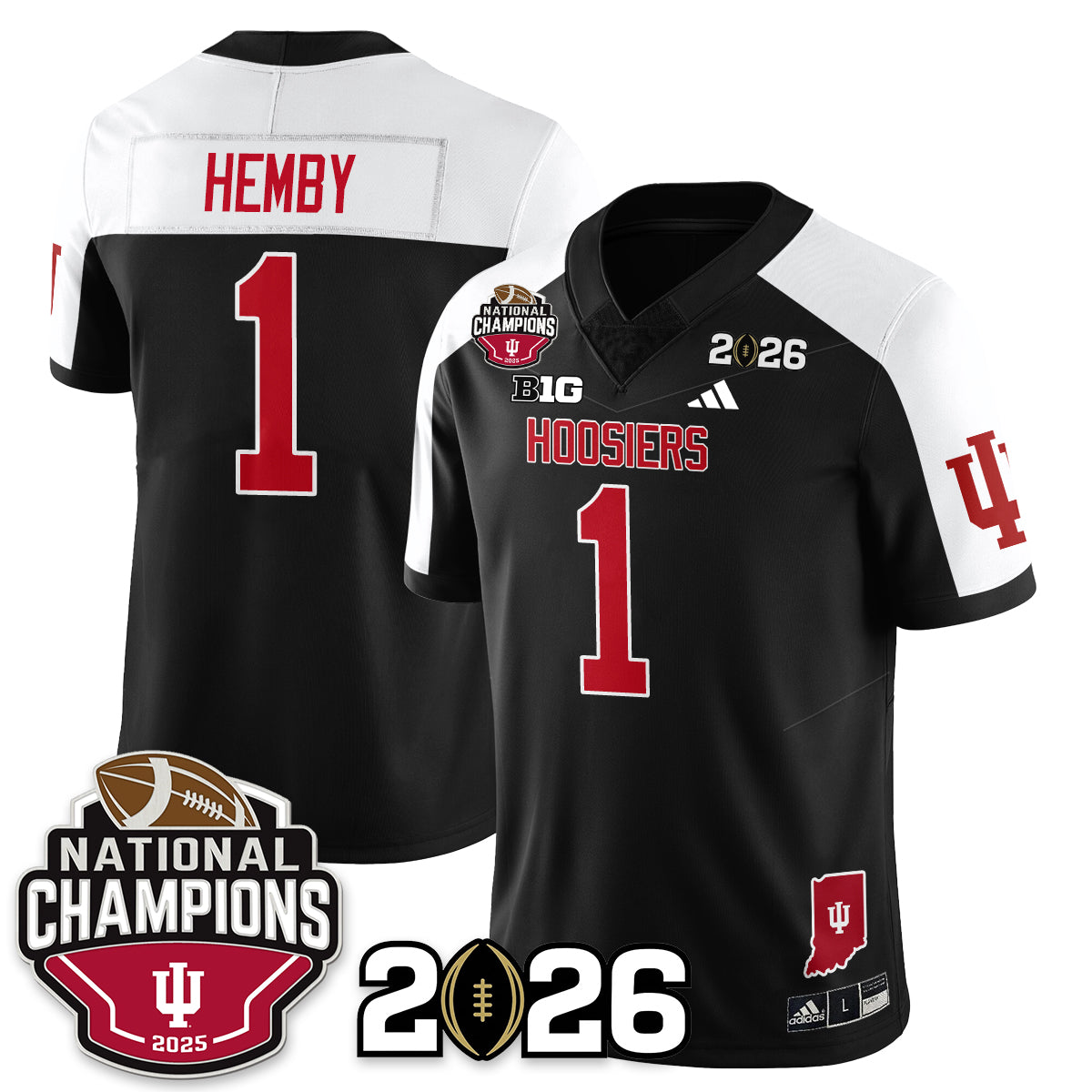 Indiana H Vapor Limited Football Jersey V3 - 2025 National Champions - All Stitched