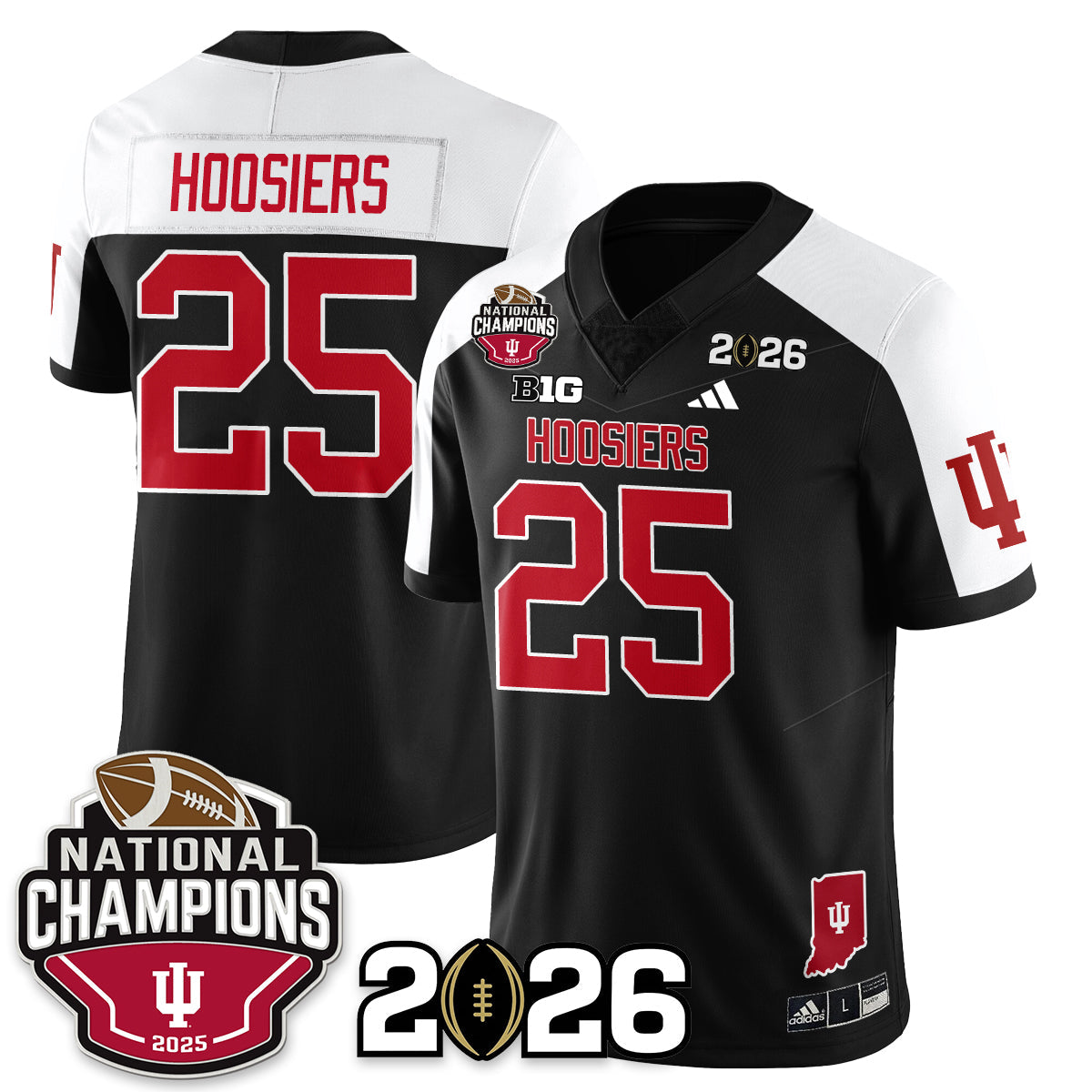 Indiana H Vapor Limited Football Jersey V3 - 2025 National Champions - All Stitched