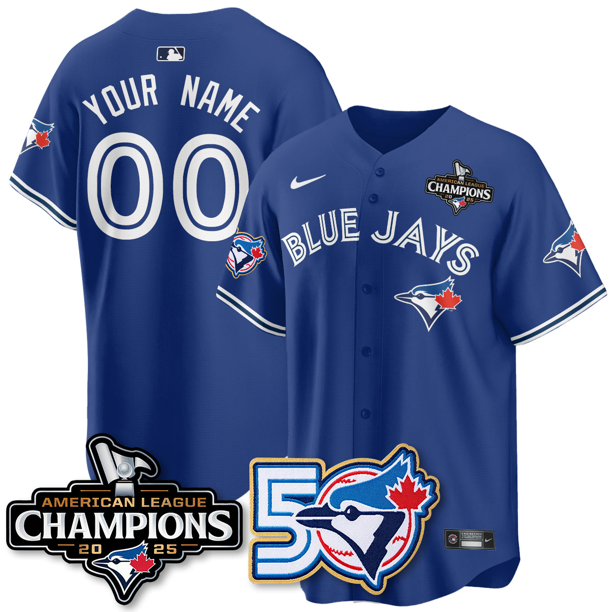 Custom TBJ 2025 American League Champions Vapor Limited Jersey - 50th Season - All Stitched