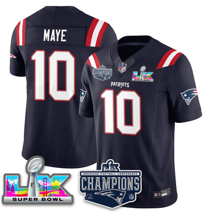 Men' NE 2025 Vapor Jersey - AFC Champions Limited Patch - All Stitched n15