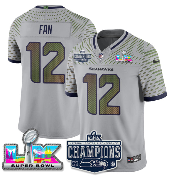 SEA 2025 Vapor Limited Jersey - NFC Champions Limited Patch - All Stitched n10