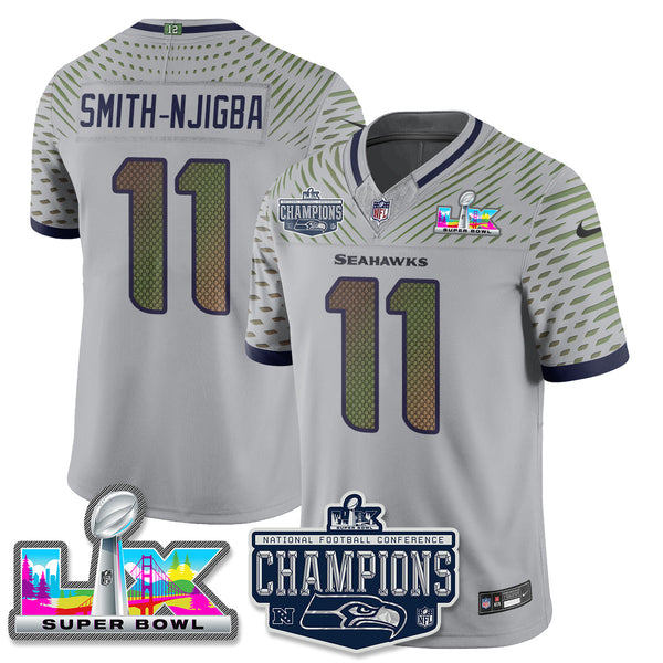 SEA 2025 Vapor Limited Jersey - NFC Champions Limited Patch - All Stitched n10