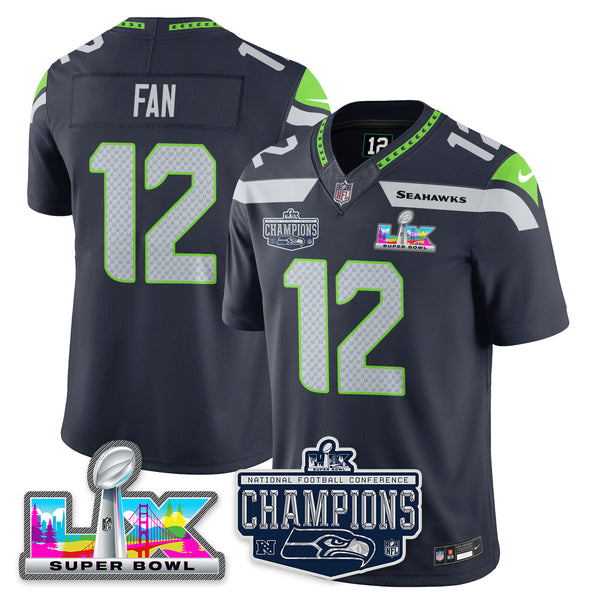 SEA 2025 Vapor Limited Jersey - NFC Champions Limited Patch - All Stitched n10