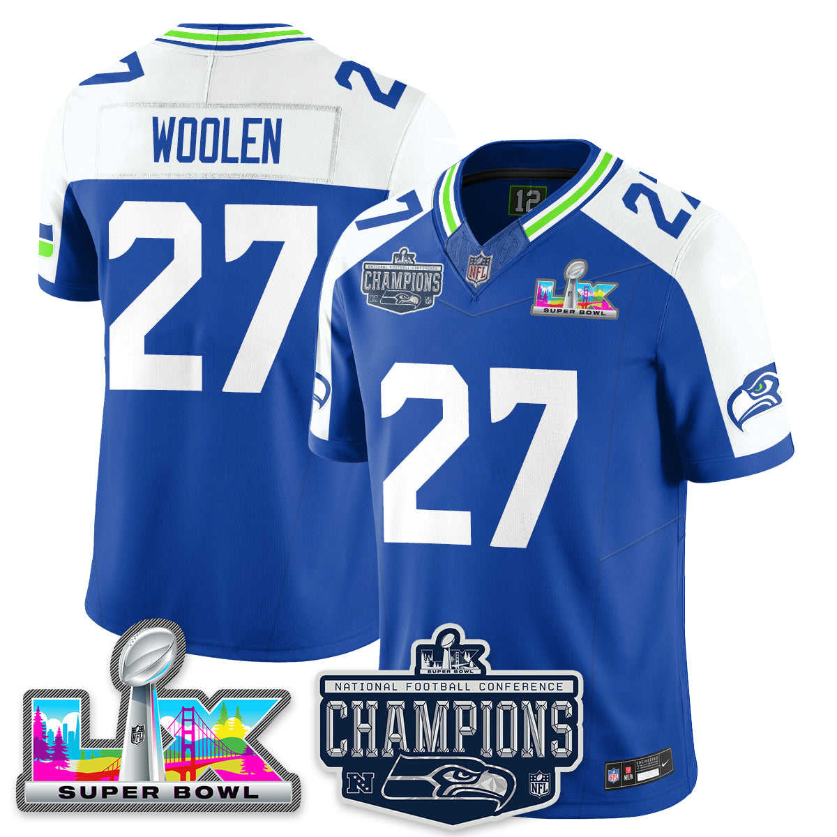 SEA 2025 NFC Champions Vapor Limited Jersey - All Stitched