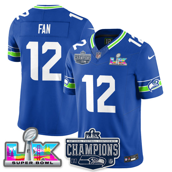 SEA 2025 Vapor Limited Jersey - NFC Champions Limited Patch - All Stitched n10