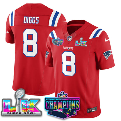 NE 2025 Vapor Jersey - AFC Champions Limited Patch - All Stitched