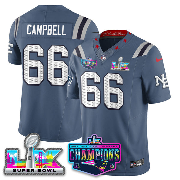 Men' NE 2025 Vapor Jersey - AFC Champions Limited Patch - All Stitched n15