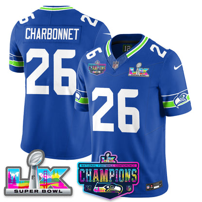 SEA 2025 Vapor Limited Jersey - NFC Champions Limited Patch - All Stitched