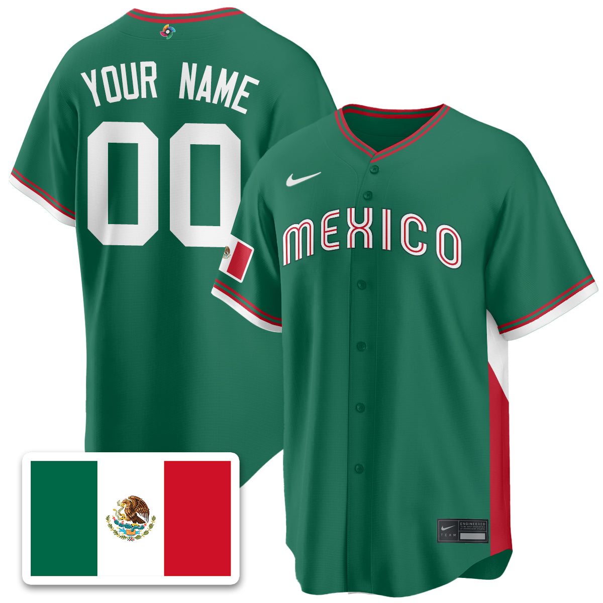 Mexico Baseball 2026 World Baseball Classic Limited Custom Jersey - All Stitched