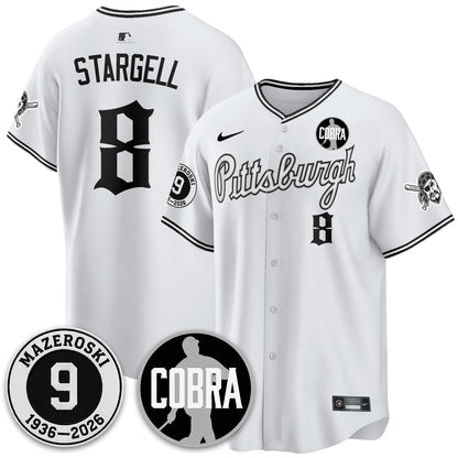 PIT Memories Vapor Limited Gothic Jersey - Bill Mazeroski Patch - All Stitched